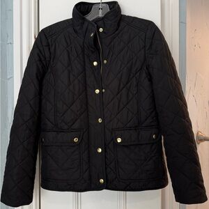 J. Crew Black Quilted Jacket